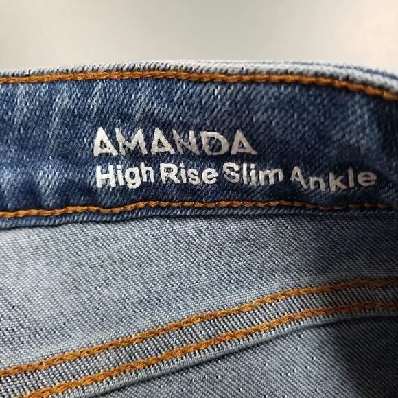 !it AMANDA High Rise Slim Ankle Blue Mom Jeans - Picture 9 of 10